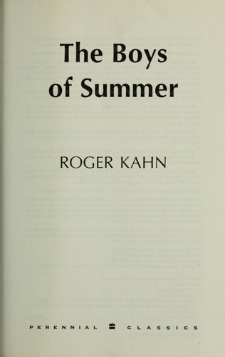 The Boys of Summer (Sports Classics)